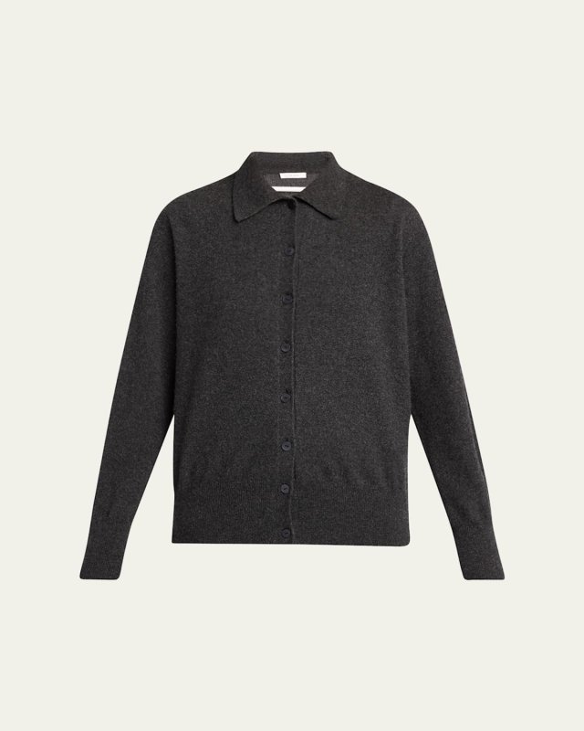 Lillia Cashmere Collared Cardigan